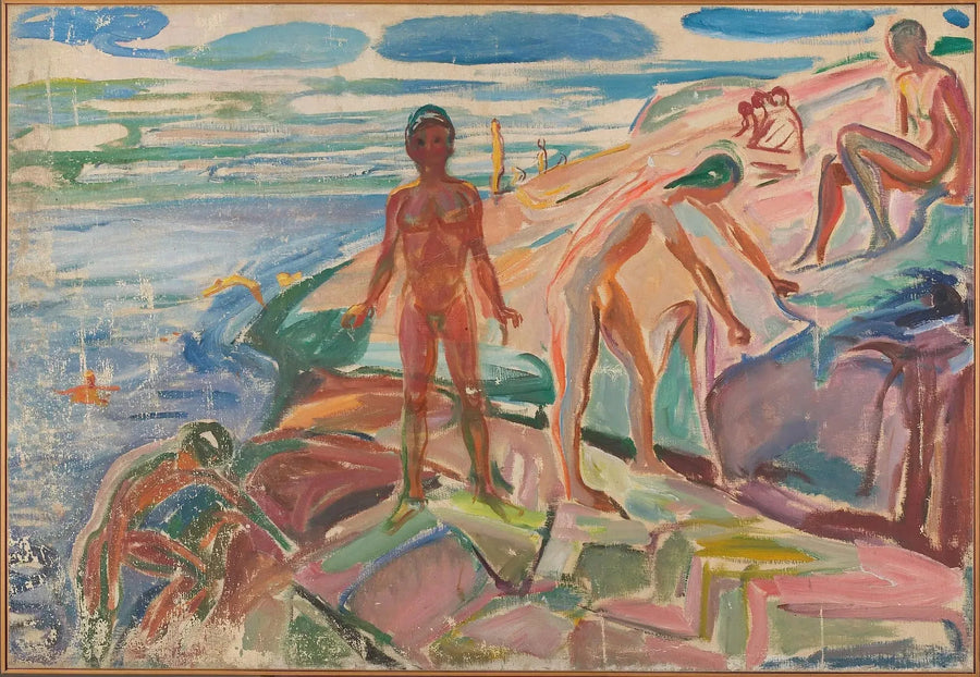 Baigneurs sur les rochers - Edvard Munch