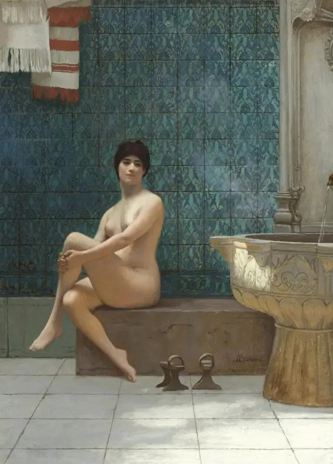 Baigneuse à la piscine de Brousse - Jean-Léon Gérôme image 1 copie peinte à la main à l’huile