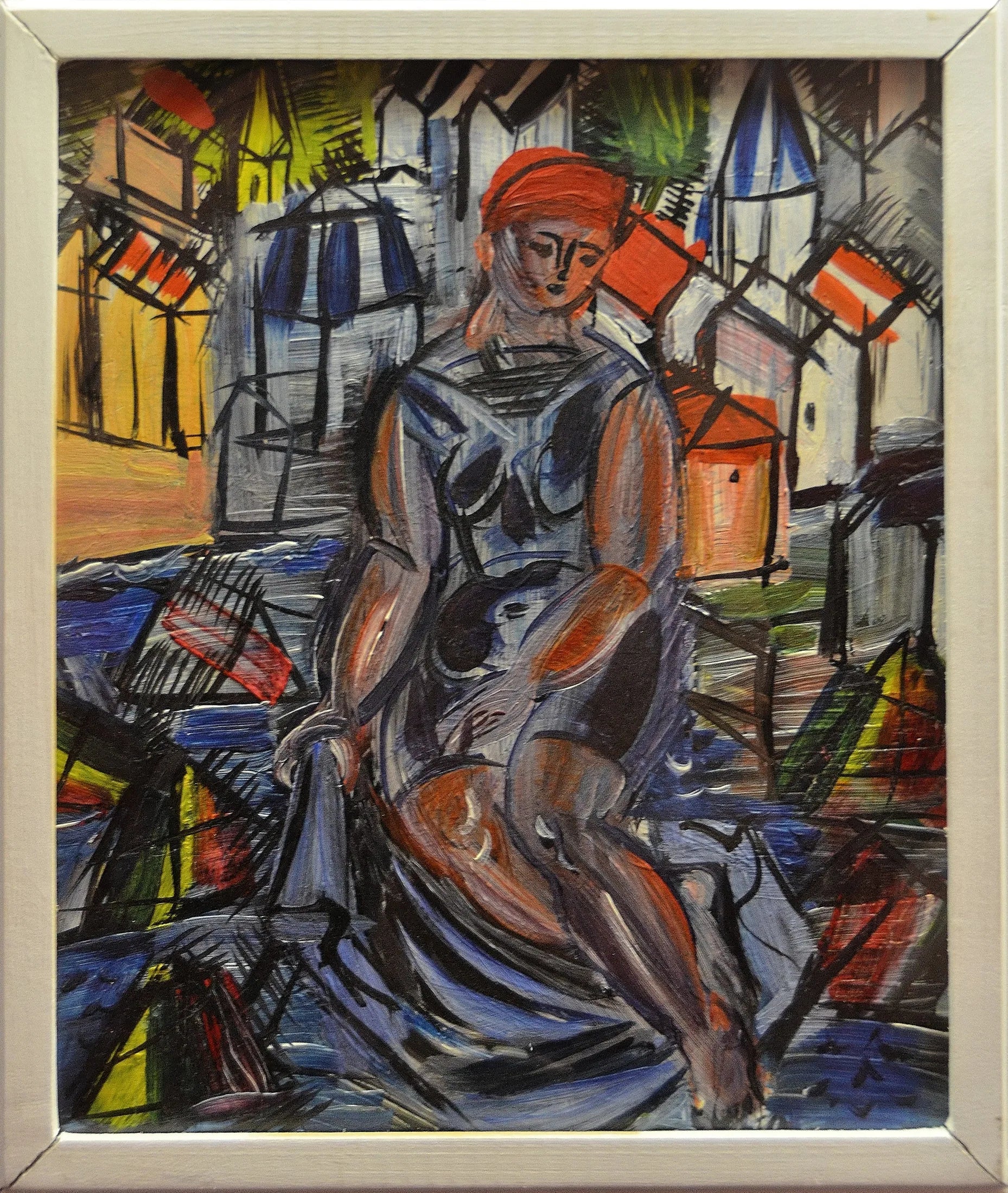 Baigneuse à Sainte-Adresse - Raoul Dufy image 1 copie peinte à la main à l’huile