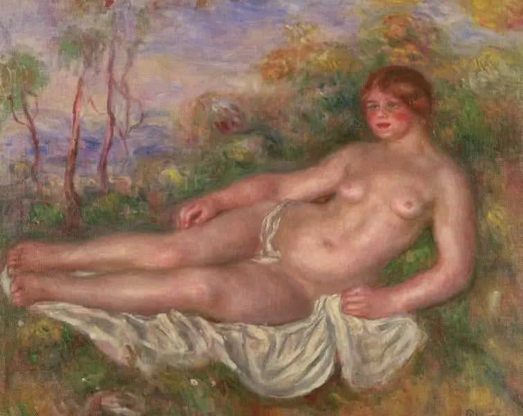 Baigneuse allongée - Pierre-Auguste Renoir image 1 reproduction d’œuvre d’art à l’huile