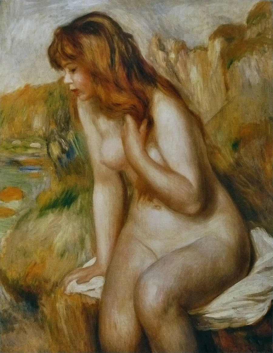 Baigneuse assise au rocher - Pierre-Auguste Renoir