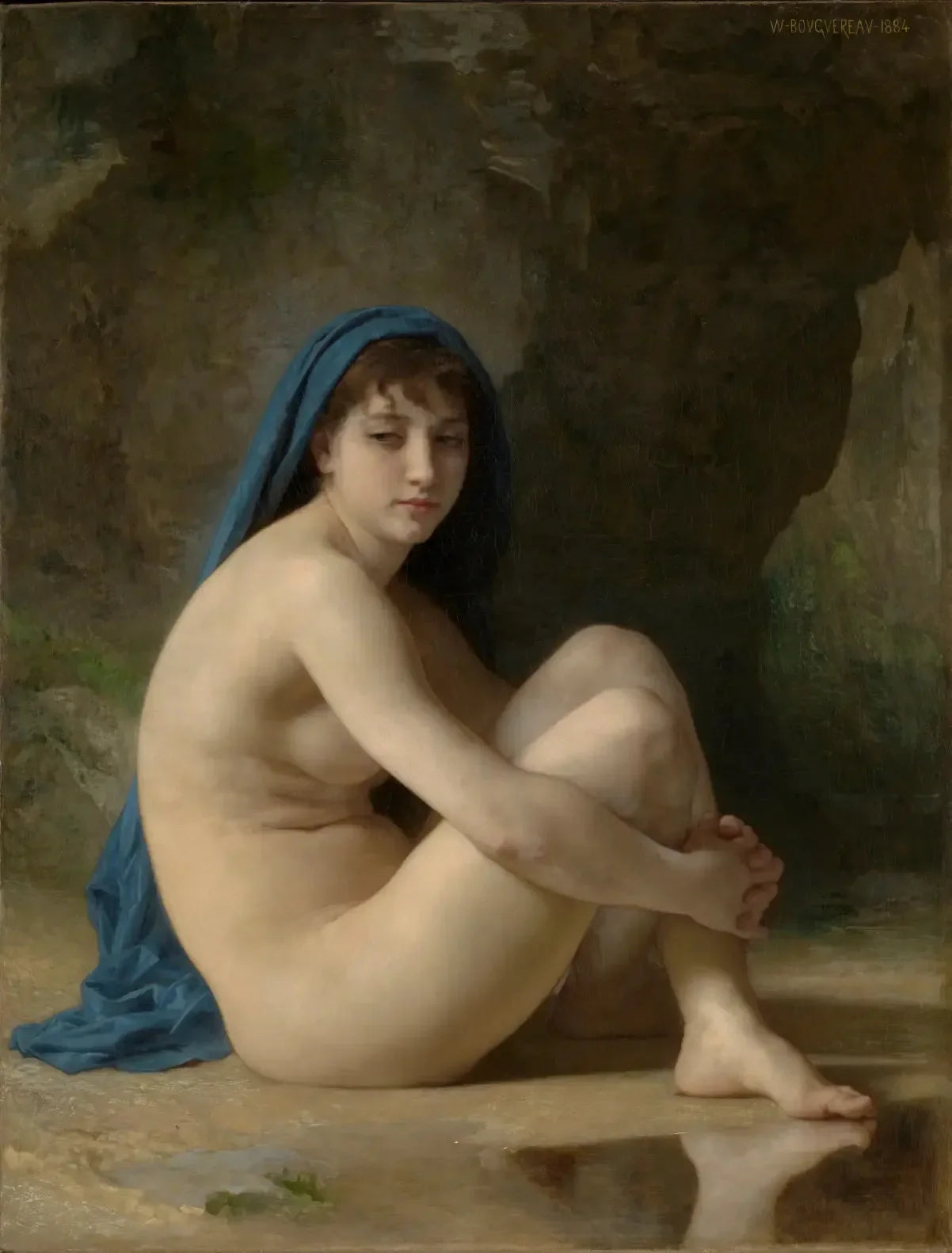 Baigneuse assise - Bouguereau image 1 tableau peint à l’huile sur toile