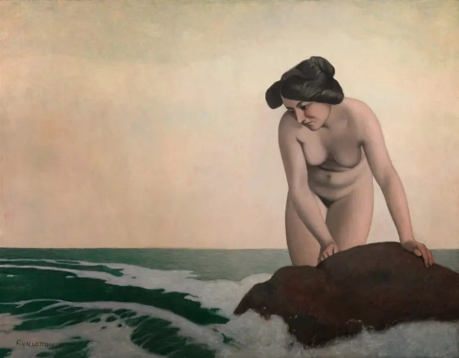 Baigneuse au rocher - Félix Vallotton image 1 copie de tableau peinte à la main