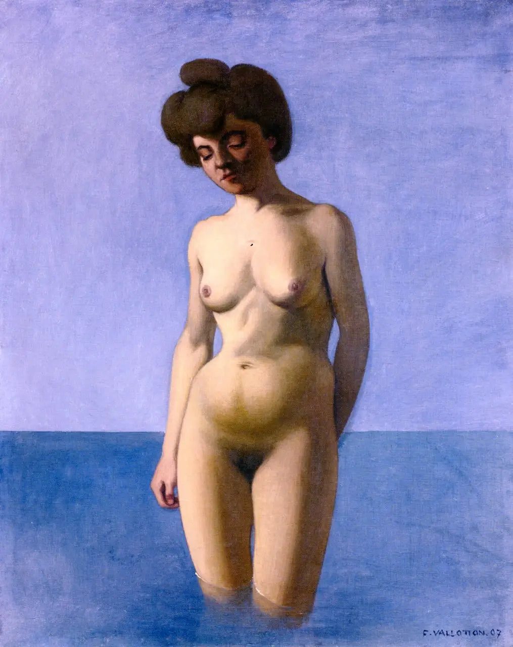 Baigneuse de visage - Félix Vallotton image 1 copie de tableau peinte à la main