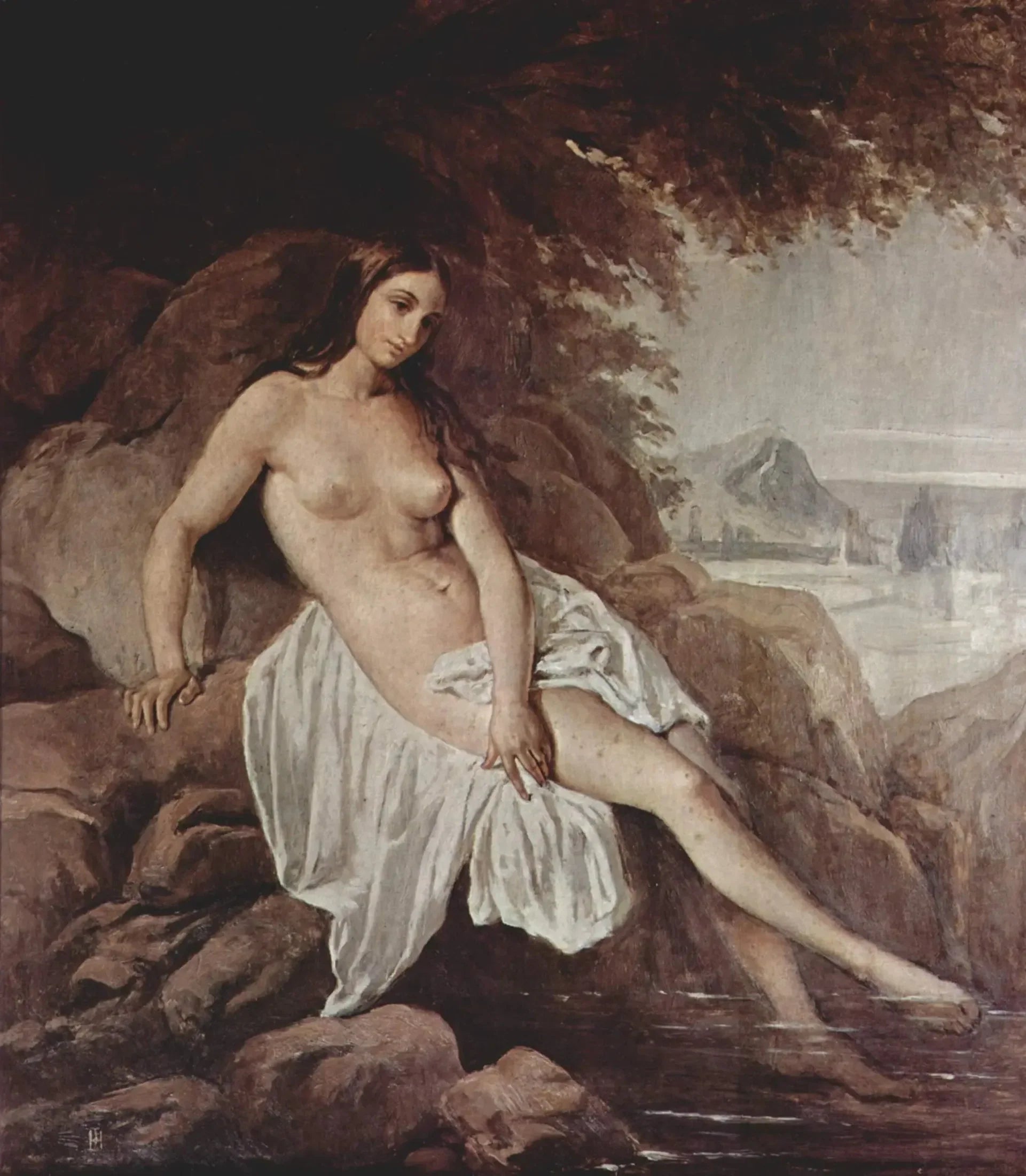 Baigneuse - Francesco Hayez image 1 reproduction artisanale de tableau
