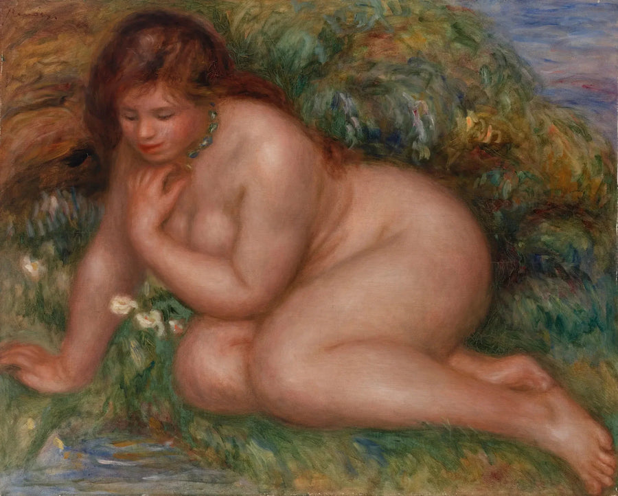 Baigneuse se regardant dans l'eau - Pierre-Auguste Renoir