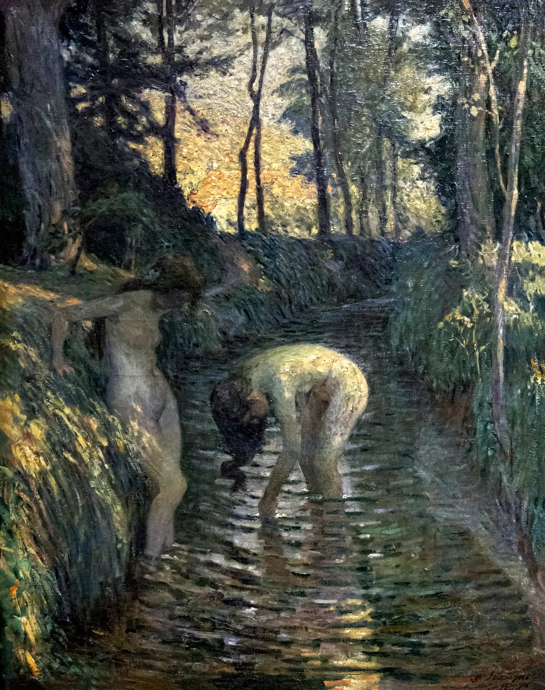 Baigneuses à Pierrefonds - Henri Lebasque image 1 tableau peint à l’huile sur toile
