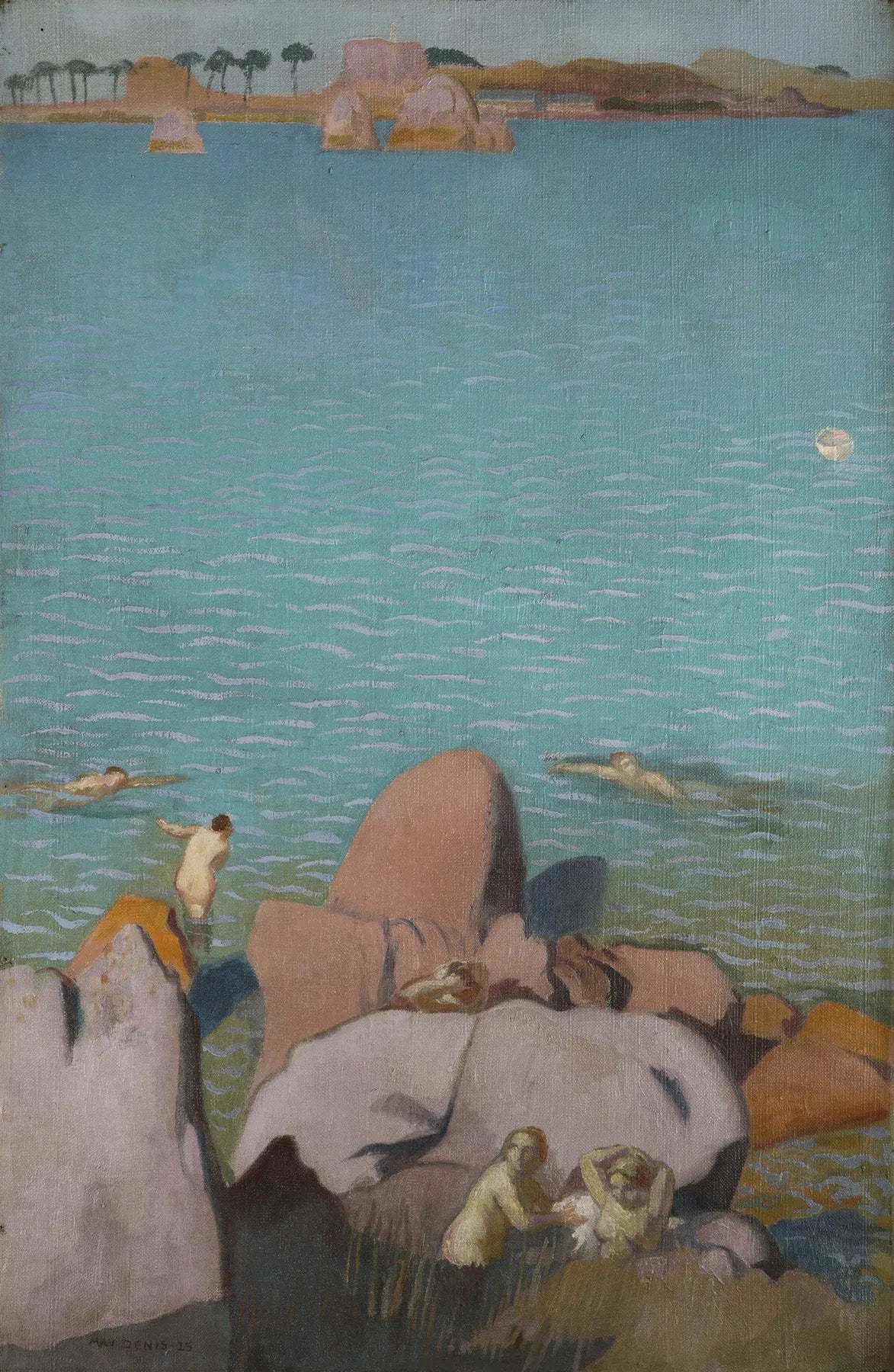 Baigneuses à Port-Blanc - Maurice Denis image 1 reproduction de peinture à l’huile