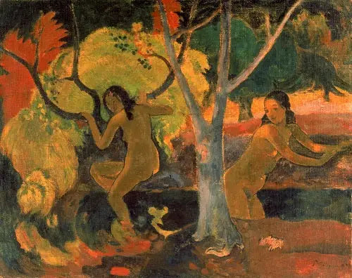 Baigneuses à Tahiti - Paul Gauguin image 1 reproduction artisanale de tableau