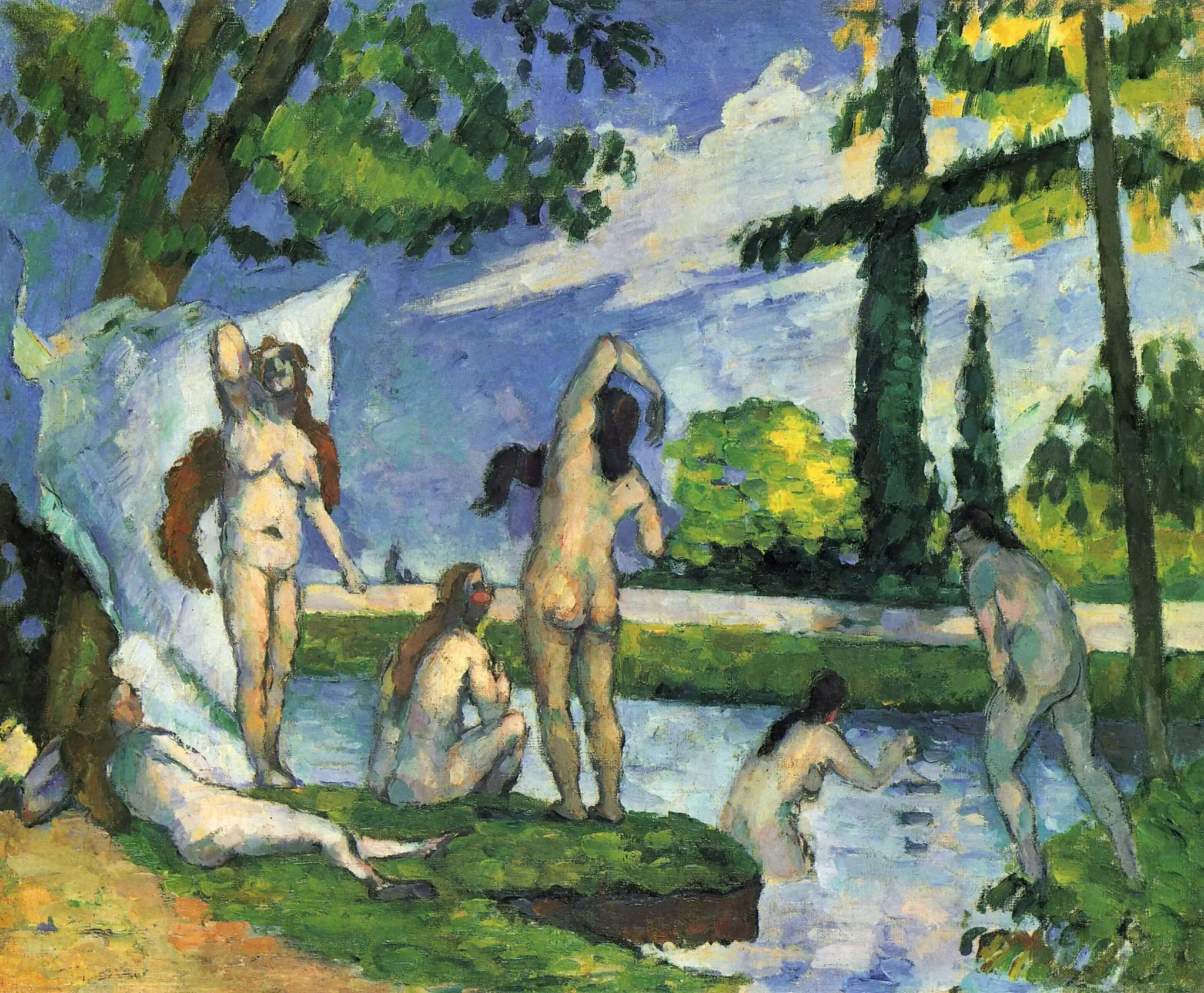 Baigneuses - Paul Cézanne image 1 copie de tableau peinte à la main