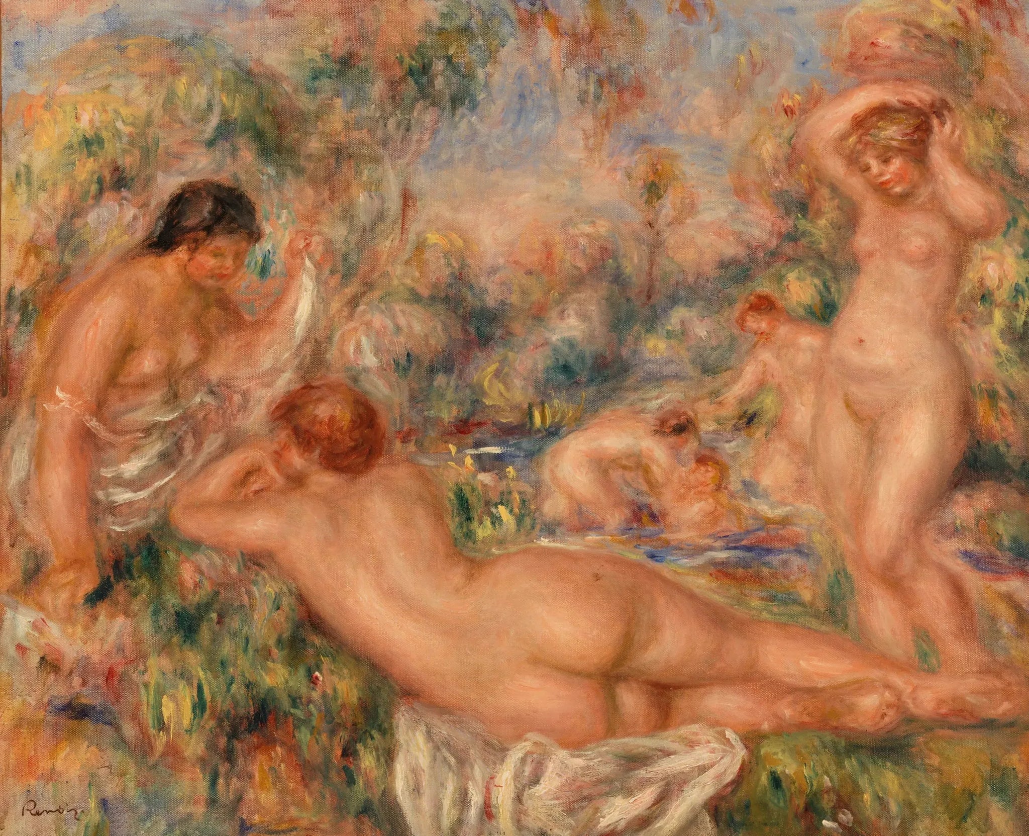 Baigneuses - Pierre-Auguste Renoir image 1 tableau peint à l’huile sur toile