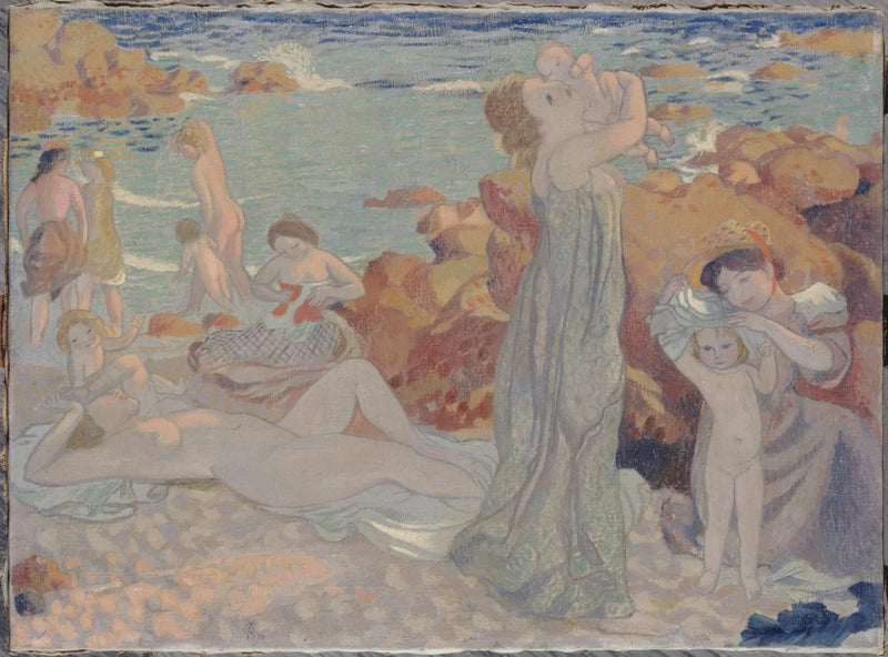 Baigneuses, plage du Pouldu - Maurice Denis