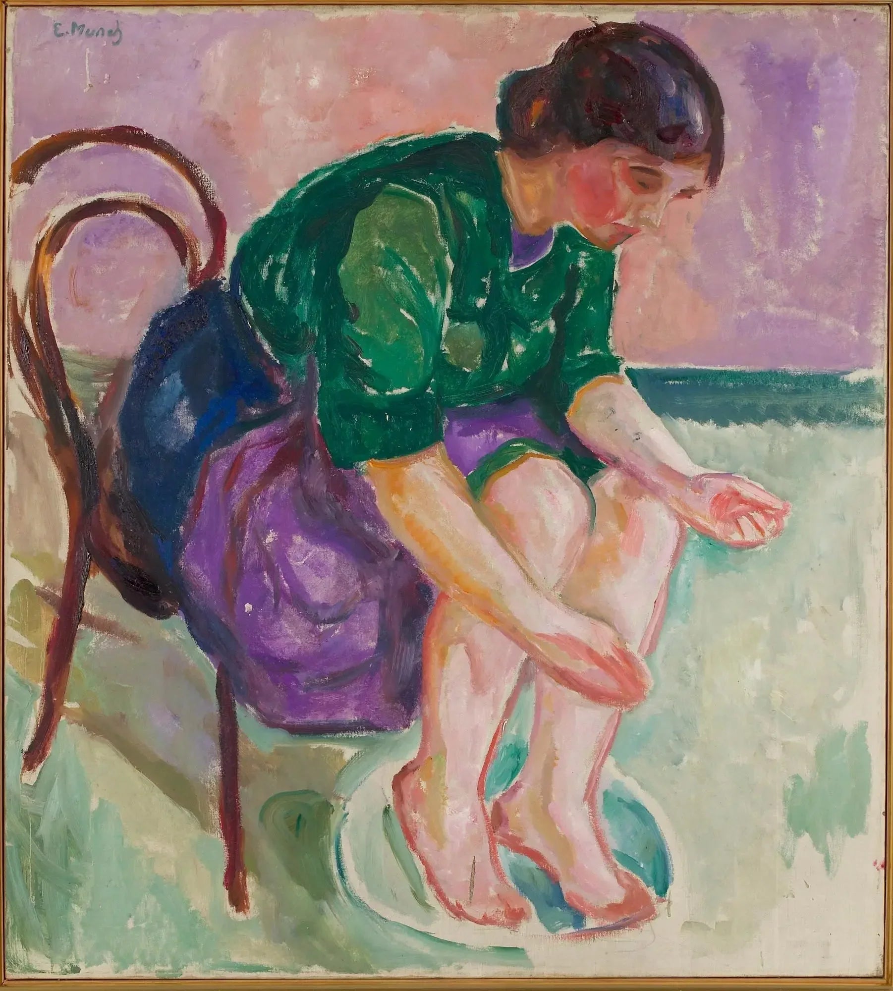 bain de pieds - Edvard Munch image 1 reproduction de peinture à l’huile