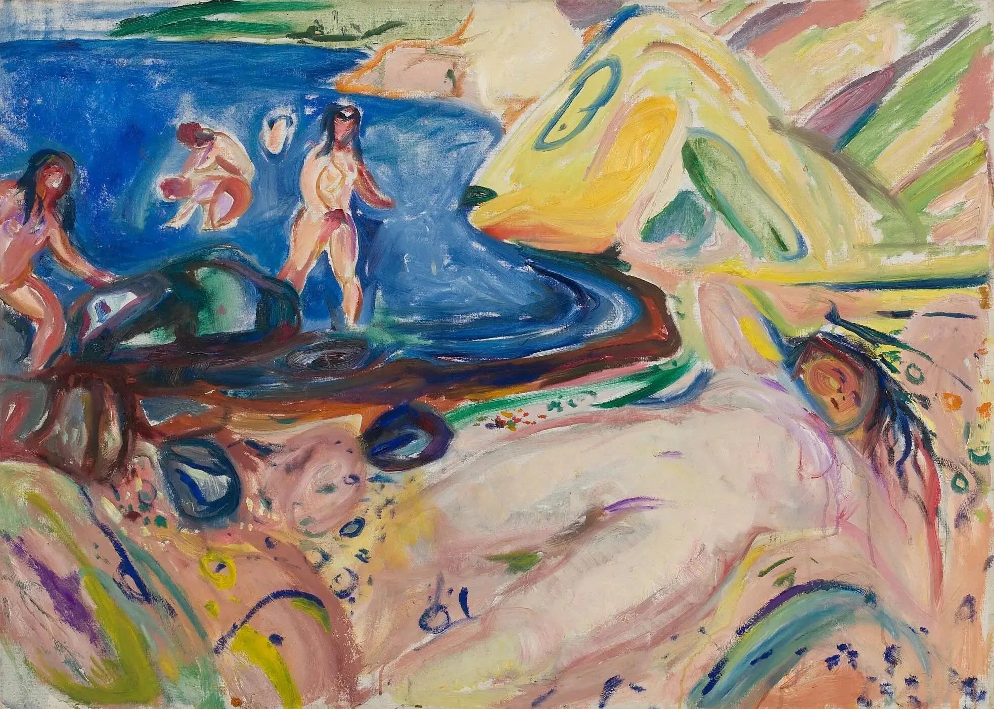 bain de soleil - Edvard Munch image 1 reproduction de peinture à l’huile