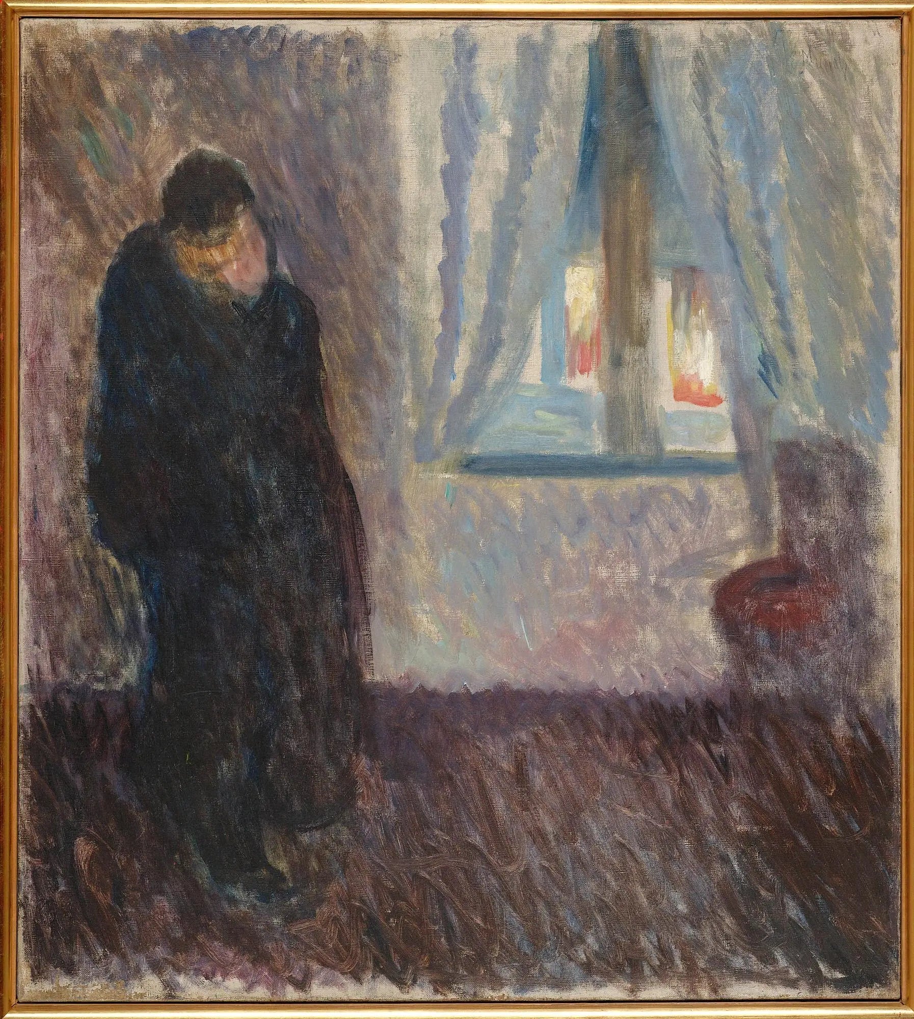 Baiser près de la fenêtre - Edvard Munch image 1 reproduction de peinture à l’huile