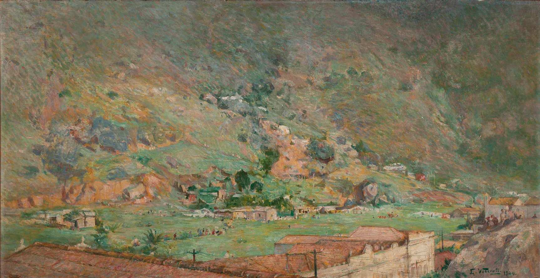 Baixada de Vila Rica - Eliseu Visconti image 1 reproduction artisanale de tableau