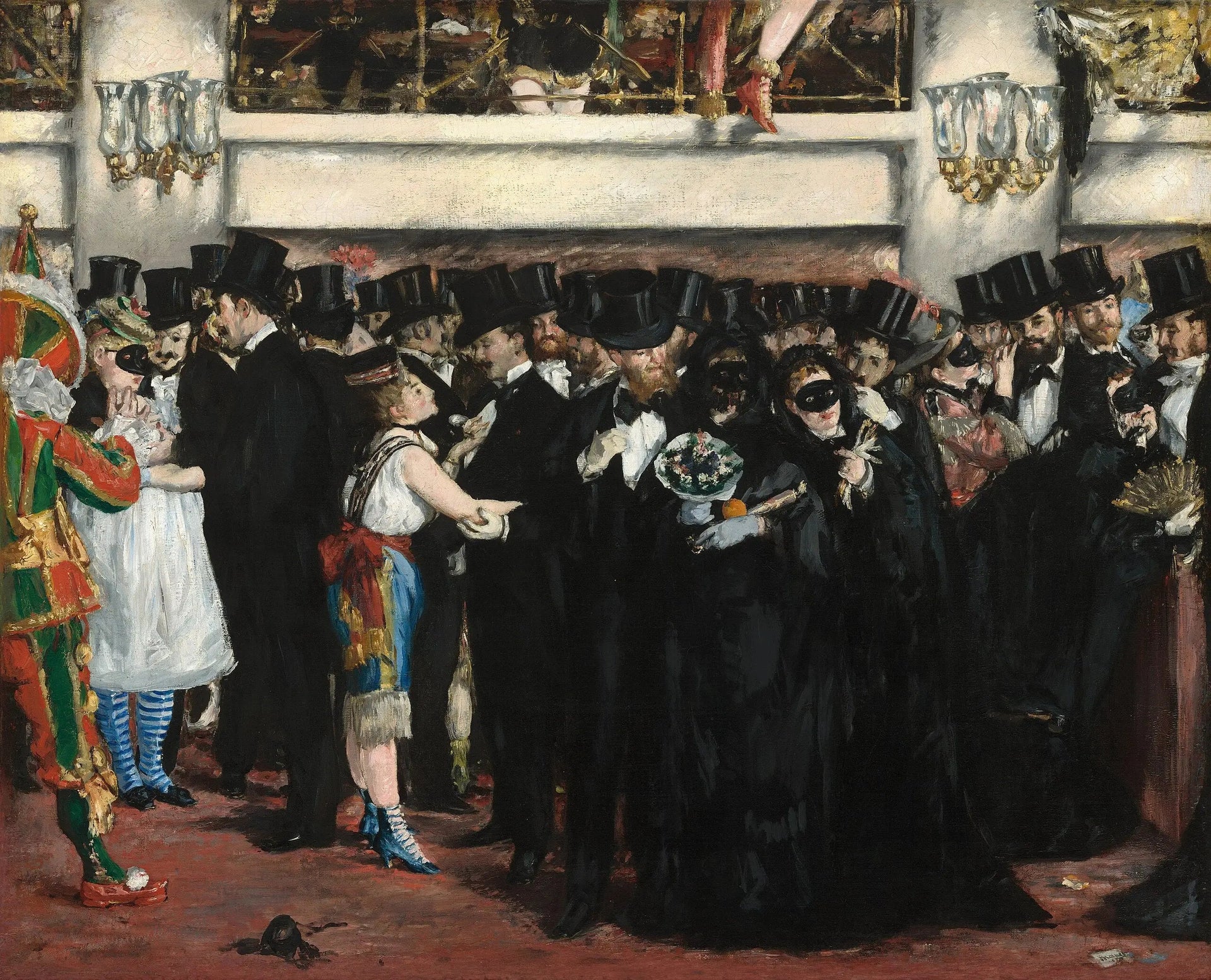 Bal masqué à l'opéra - Édouard Manet image 1 reproduction de peinture à l’huile