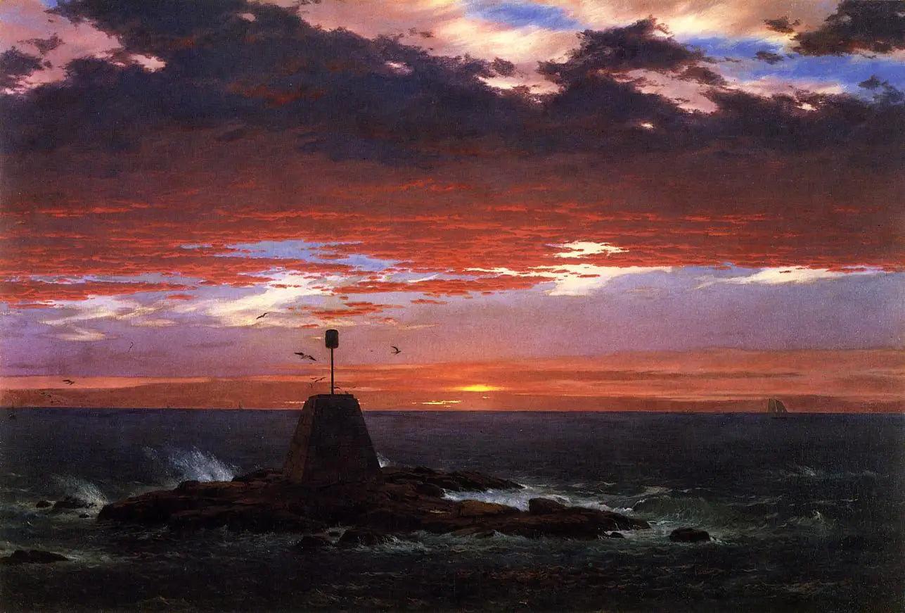 Ballise, au large de Mount Desert Island - Frederic Edwin Church image 1 tableau peint à l’huile sur toile