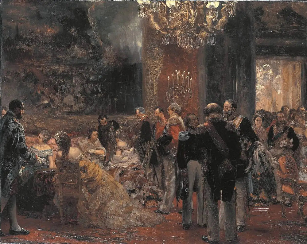 Ballpause - Adolph von Menzel image 1 copie de tableau peinte à la main