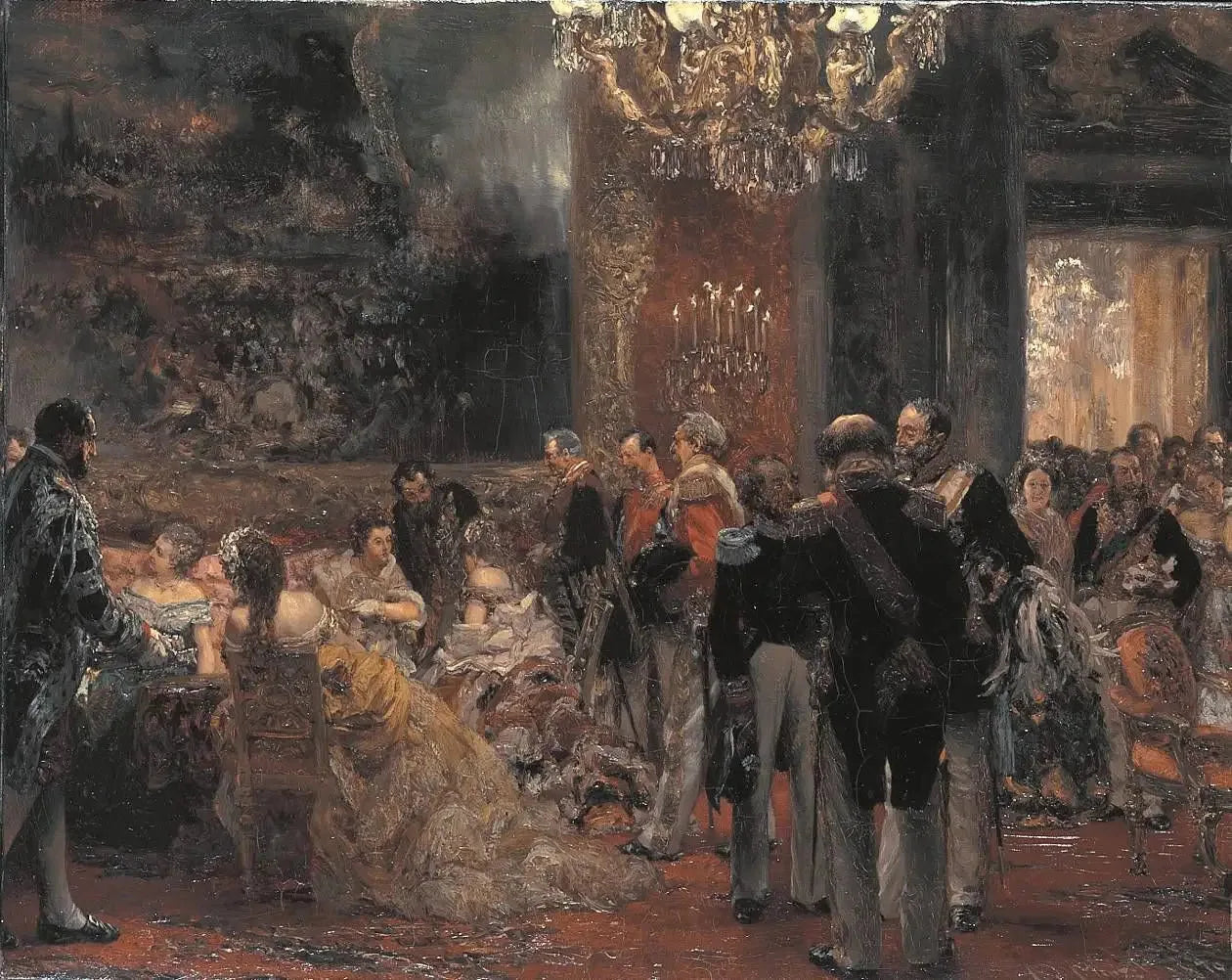 Ballpause - Adolph von Menzel image 1 copie de tableau peinte à la main