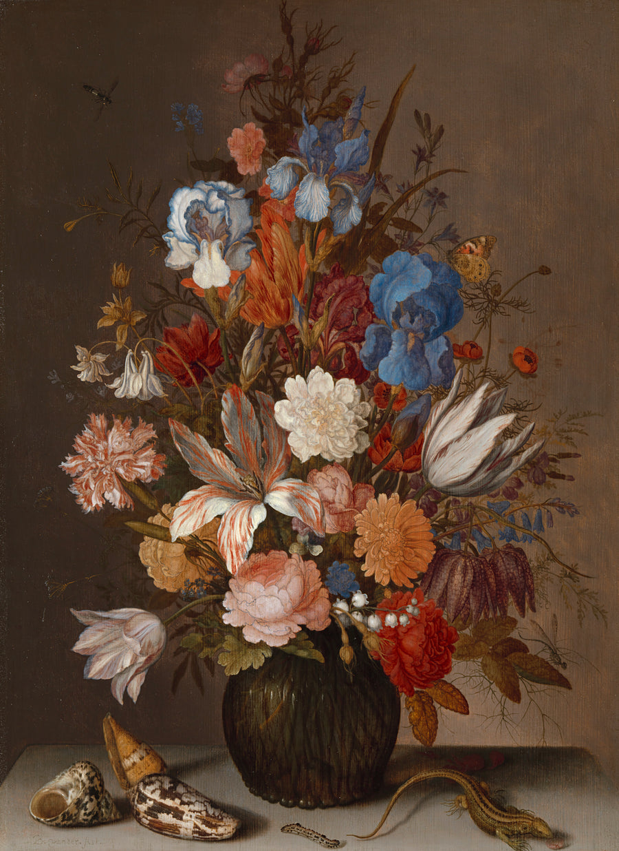 Nature morte avec fleurs et lézard - Balthasar van der Ast