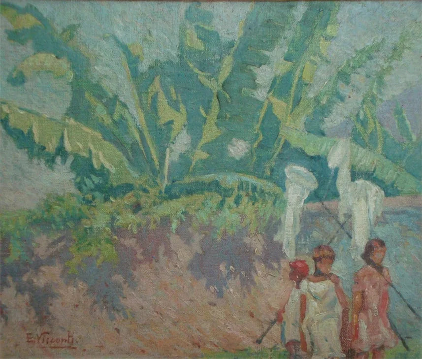 Bananeiras - Estudo para “Garotos da Ladeira” - Eliseu Visconti