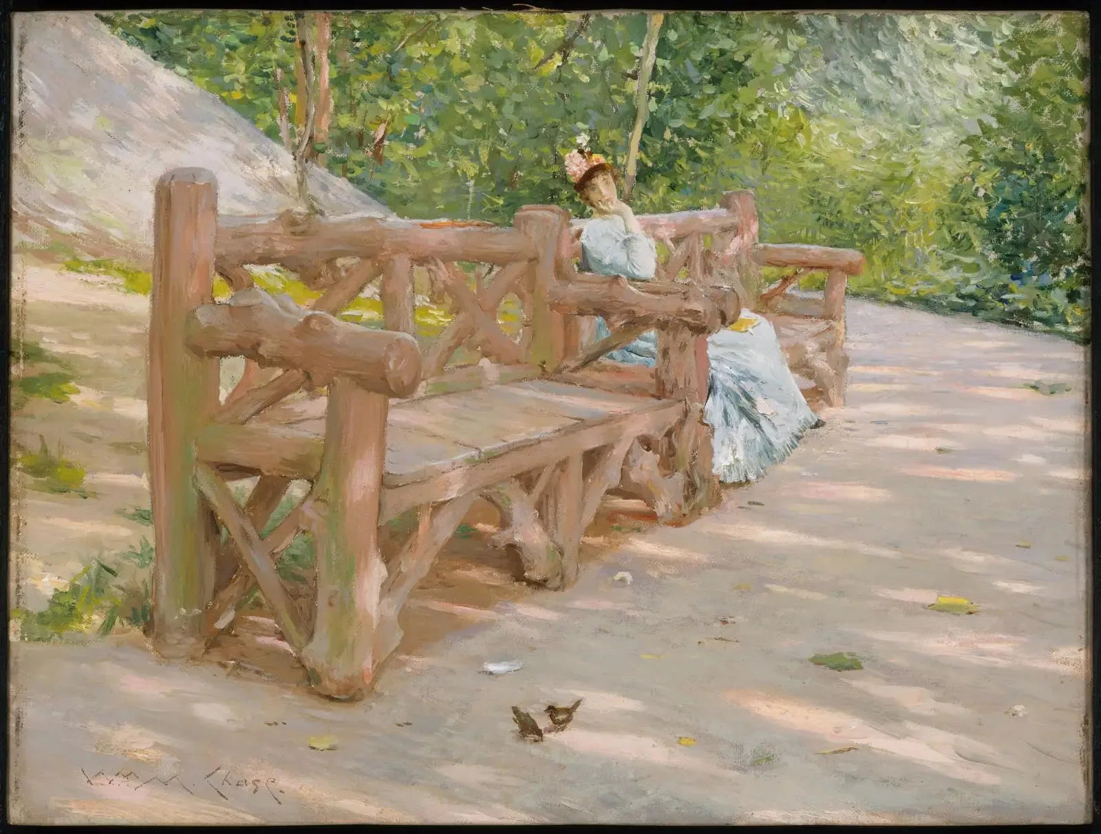 Banc de parc - William Merritt Chase image 1 reproduction de peinture à l’huile