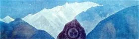 Bannière de la paix 1931 - Nicolas Roerich image 1 copie peinte à la main à l’huile