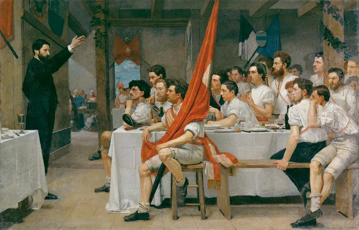 Banquet des gymnastes - Ferdinand Hodler image 1 reproduction de peinture à l’huile
