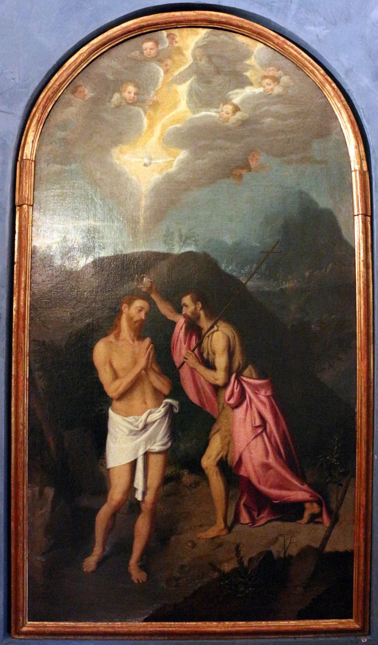 Baptême du Christ - Giovanni Battista Moroni image 1 reproduction de peinture à l’huile