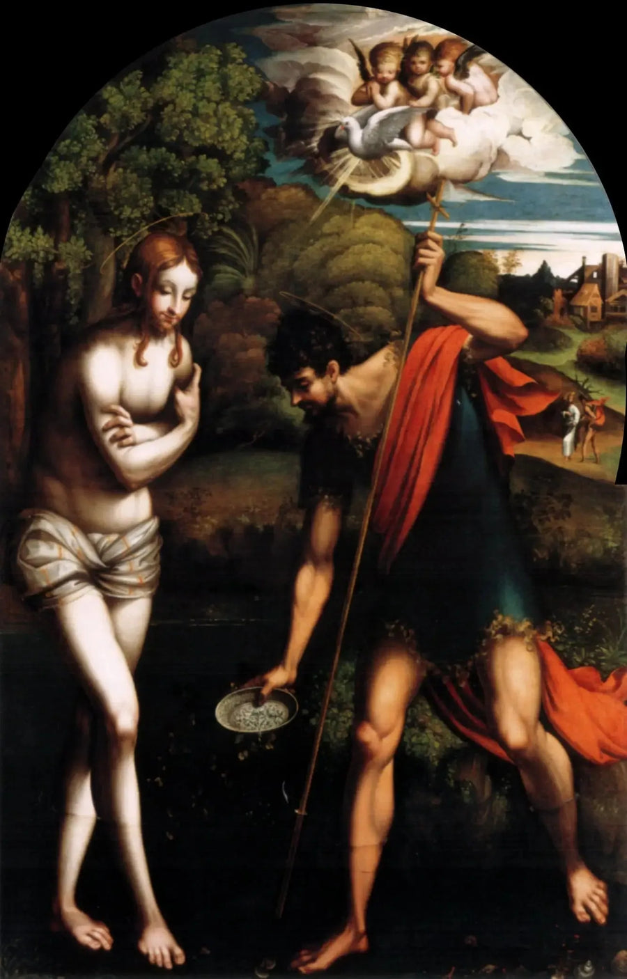 Baptême du Christ - Parmigianino
