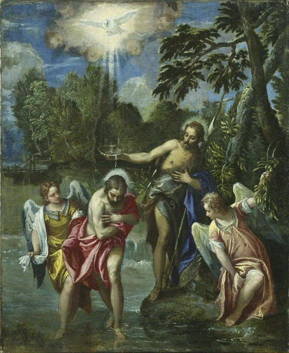 Baptême du Christ - Paul Véronèse image 1 reproduction de peinture à l’huile
