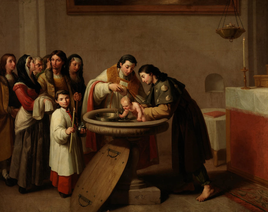 Le baptême de saint François - Zacarías González Velázquez
