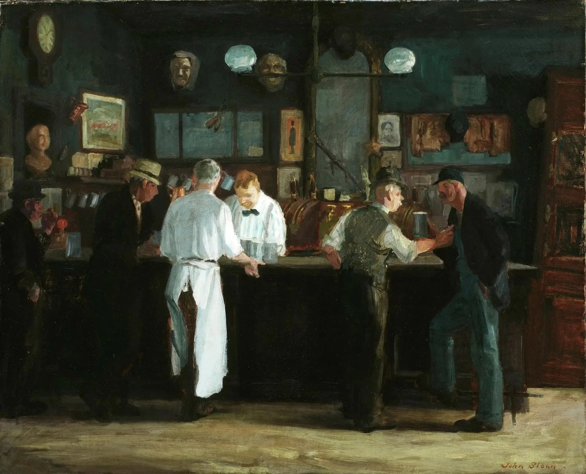 Bar McSorley - John Sloan image 1 reproduction artisanale de tableau