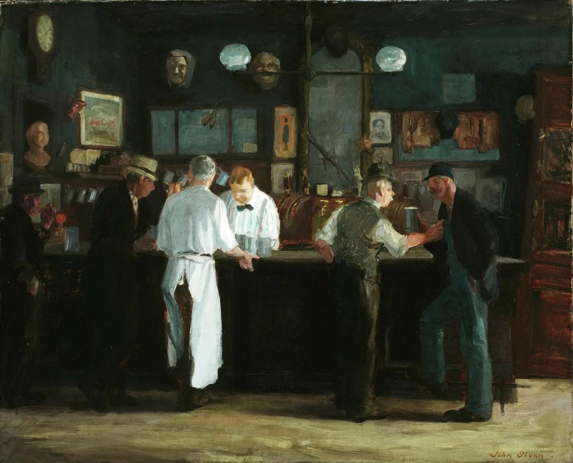 Bar McSorley - John Sloan image 1 reproduction artisanale de tableau