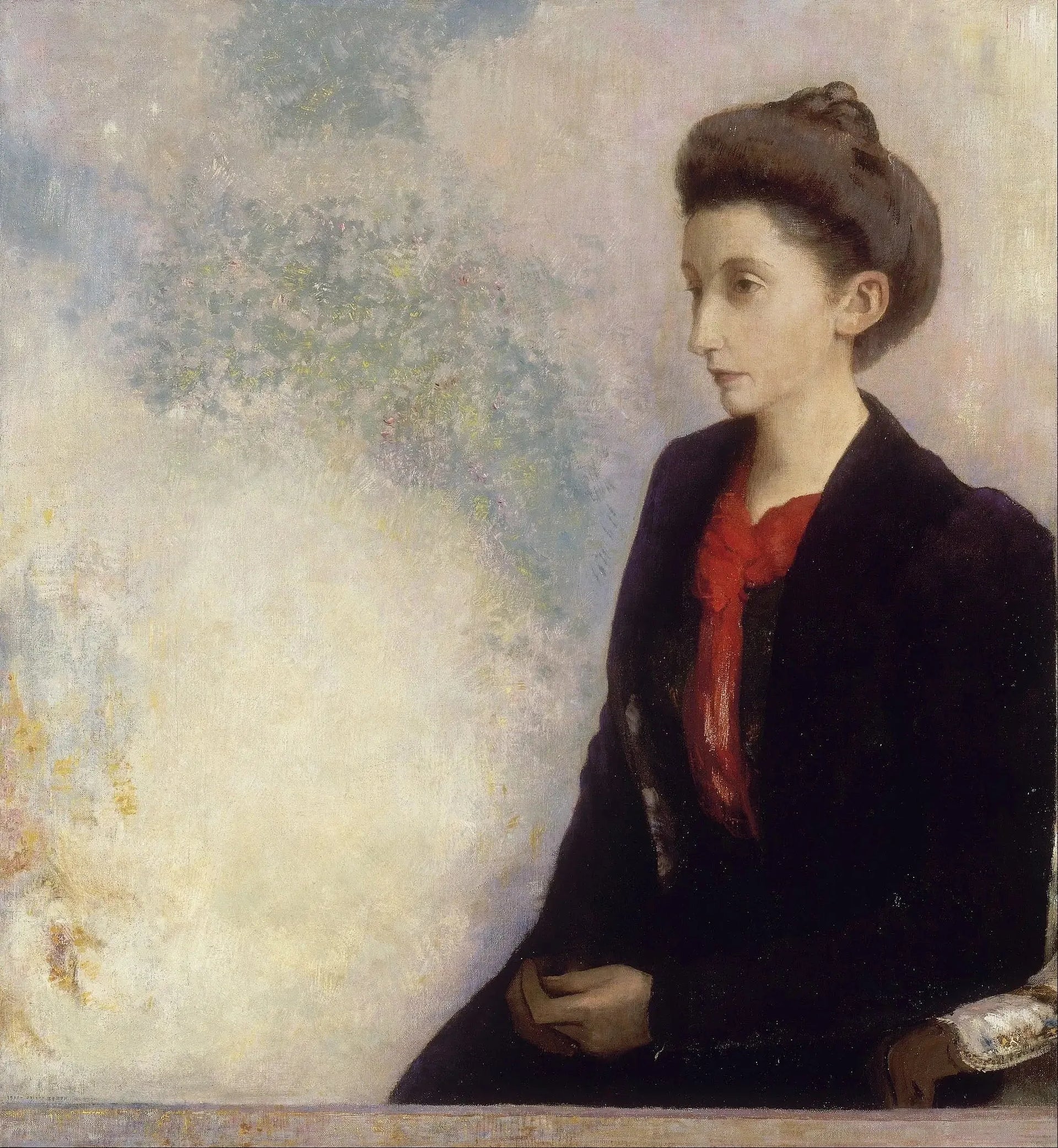 Baronne Robert de Domecy - Odilon Redon image 1 reproduction artisanale de tableau