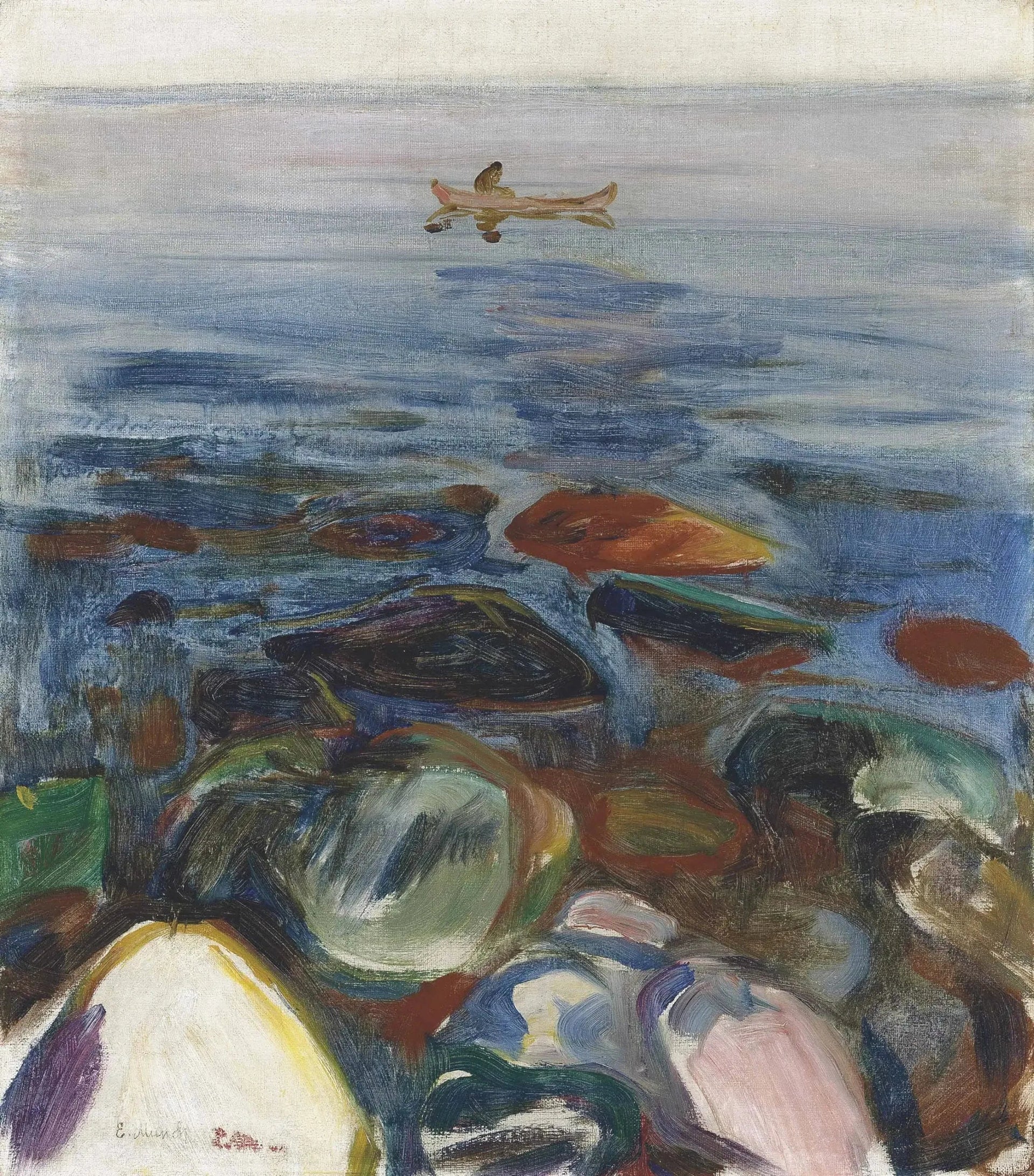Barque sur la mer - Edvard Munch image 1 reproduction réalisée par Alpha Reproduction