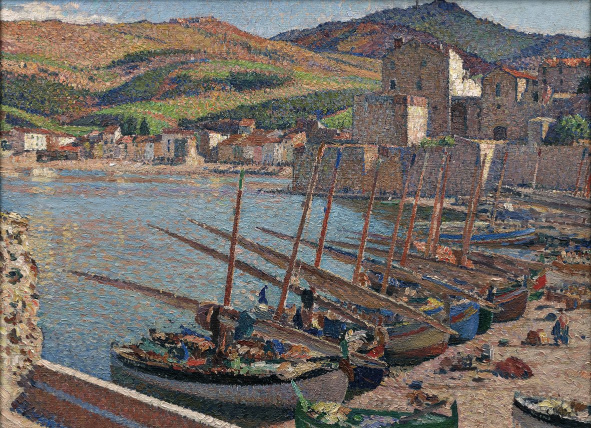 Barques à Collioure - Henri-Jean Guillaume Martin image 1 tableau peint à l’huile sur toile