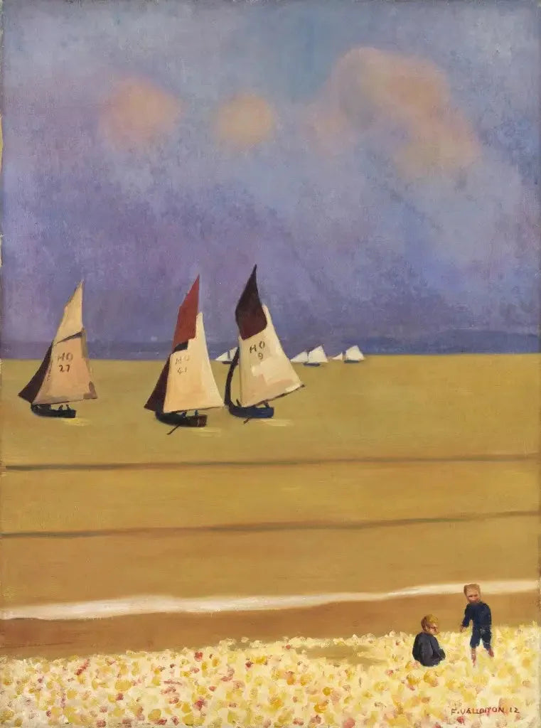 Barques à Honfleur - Félix Vallotton image 1 reproduction de peinture à l’huile