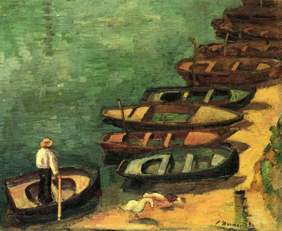 Barques à Pont-Aven - Émile Bernard image 1 copie peinte à la main à l’huile