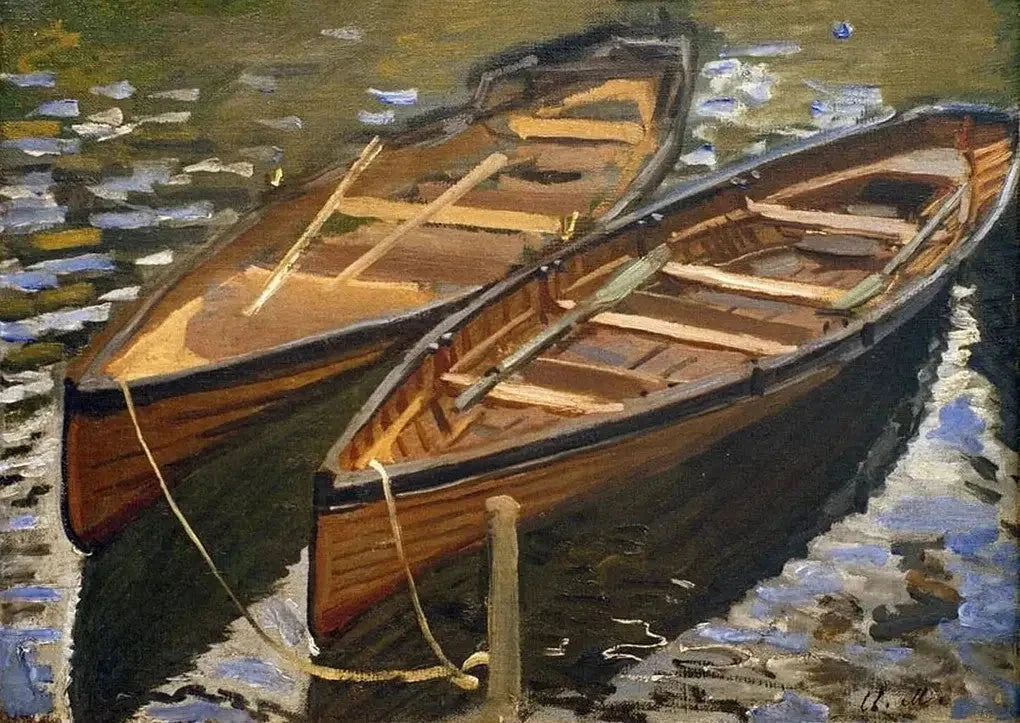 Barques à La Grenouillère W137 par Claude Monet, 1869, Kunsthalle de Brême