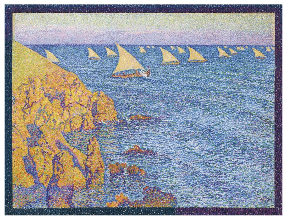 Barques de pêche–Méditerranée - Théo van Rysselberghe image 1 reproduction artisanale de tableau