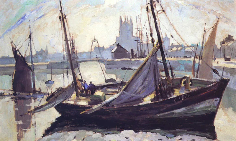 Barques, Fécamp - Robert Antoine Pinchon