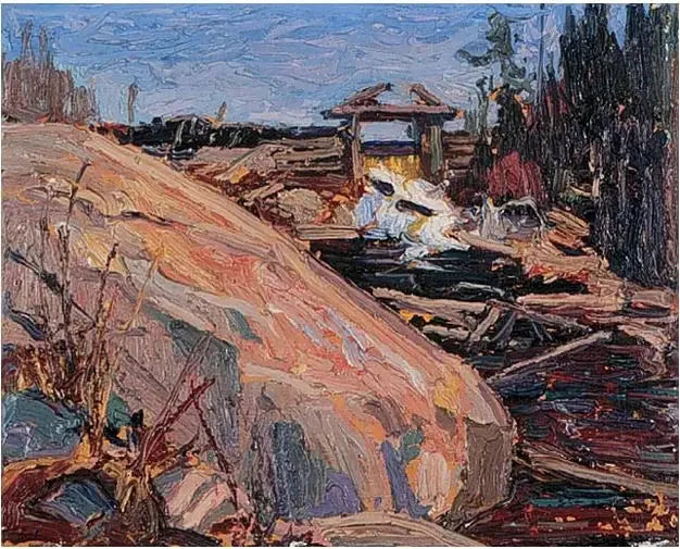 Barrage de bois - Tom Thomson image 1 tableau peint à l’huile sur toile