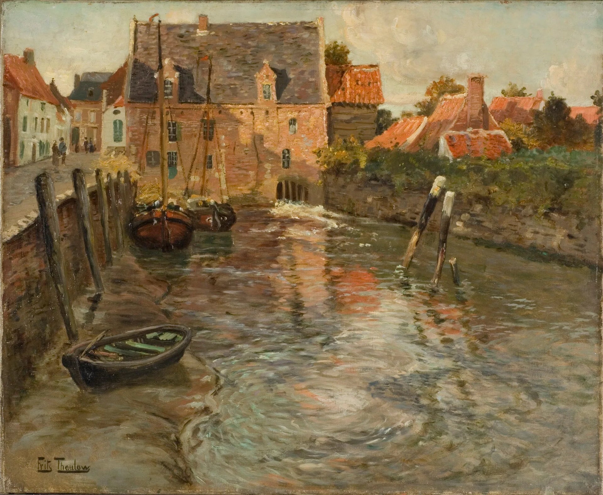 Basses eaux - Frits Thaulow image 1 copie peinte à la main à l’huile