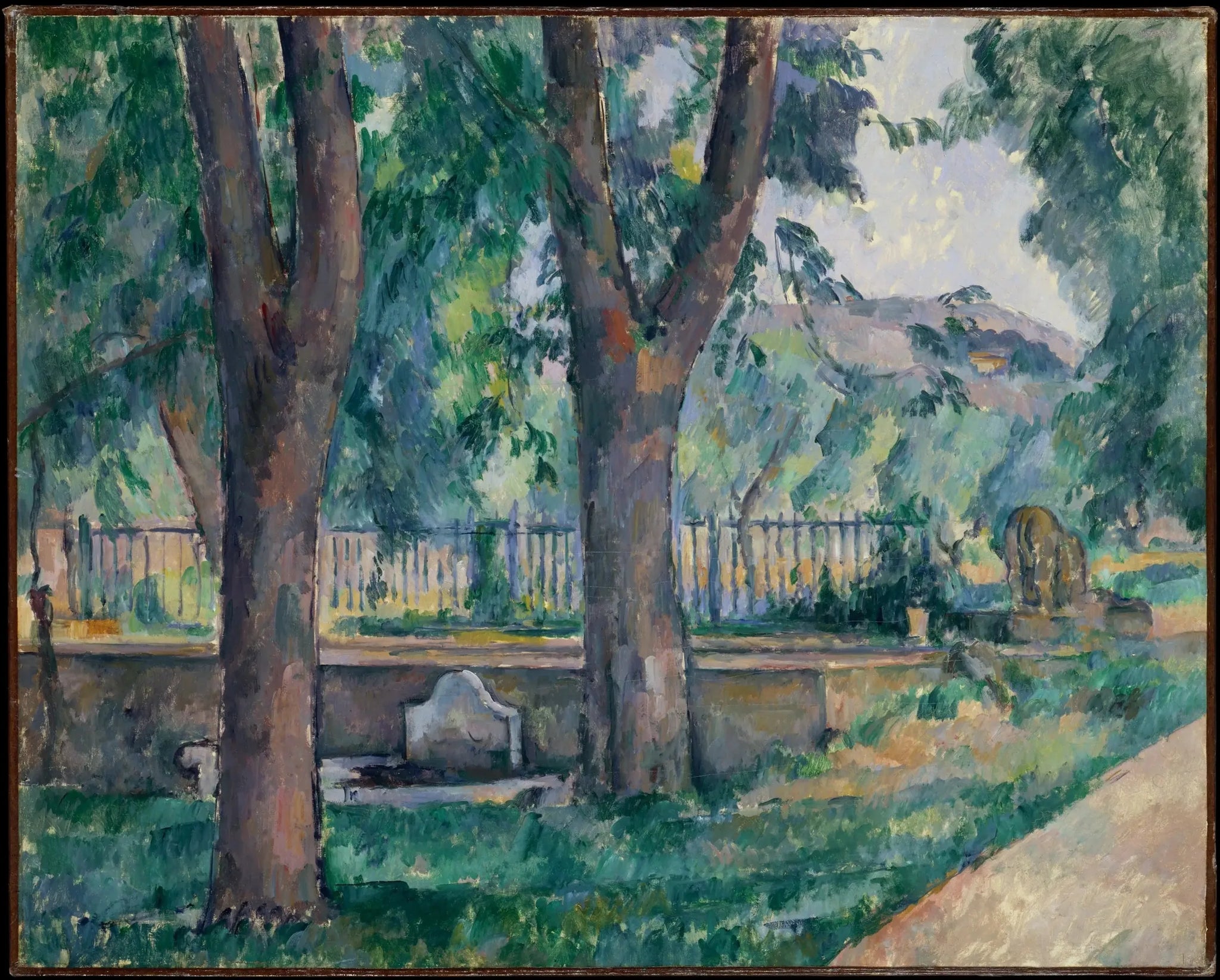 Bassin et lavoir du Jas de Bouffan - Paul Cézanne image 1 tableau peint à l’huile sur toile