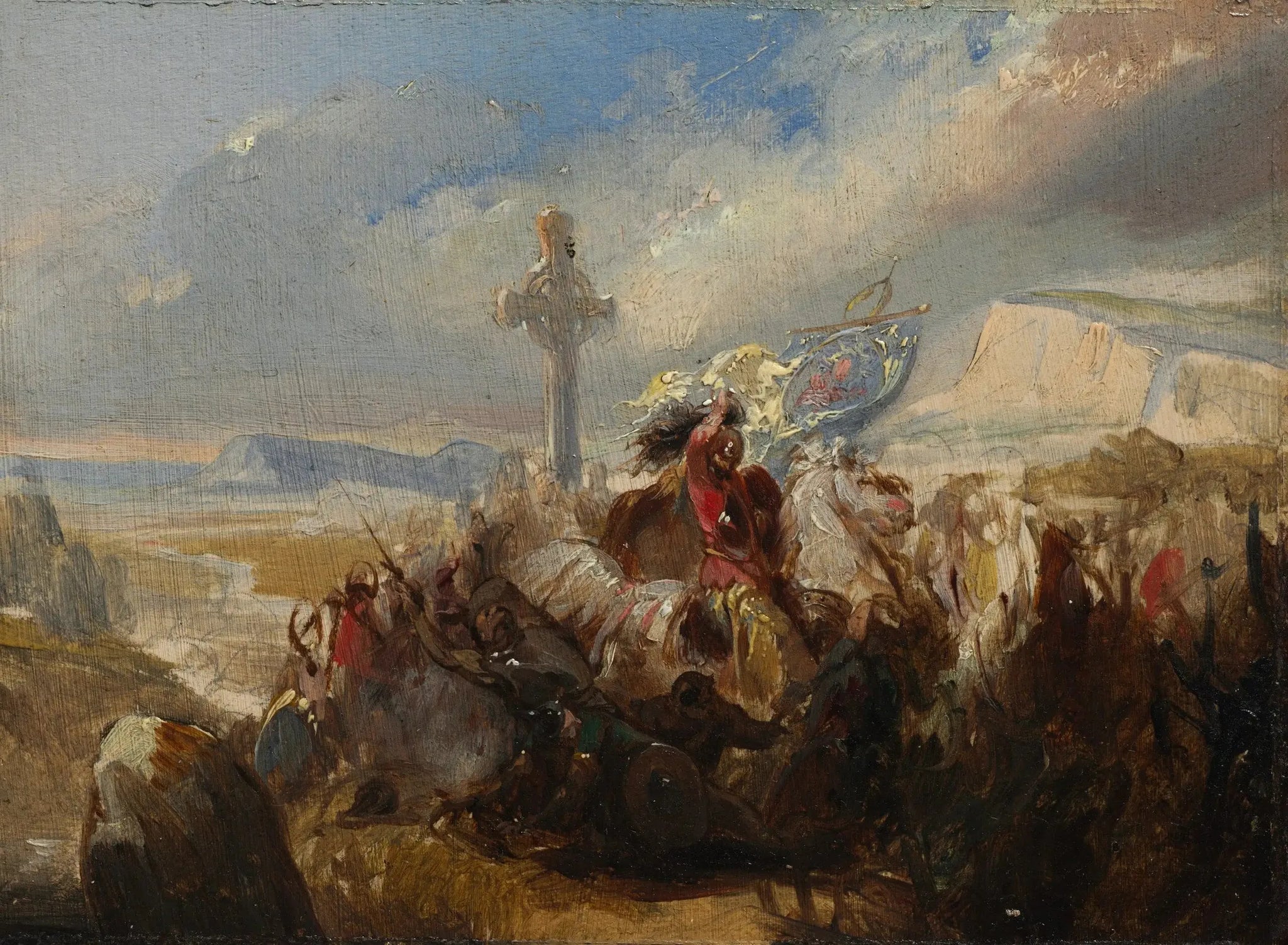 Bataille de Poitiers, 25 octobre 732 - Charles de Steuben image 1 tableau peint à l’huile sur toile