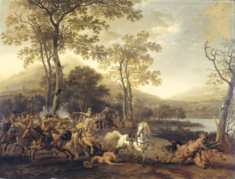 Bataille équestre - Abraham van Calraet