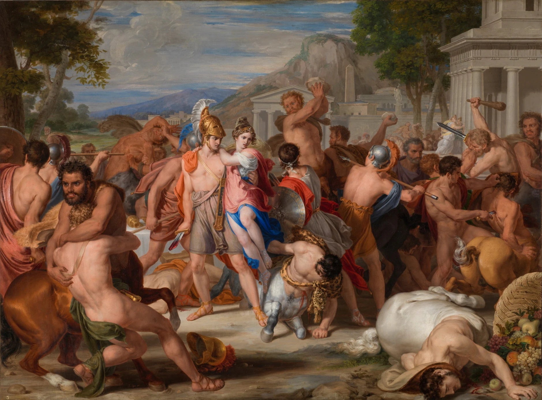 Bataille de lapitas et de centaures. - Rafael Tejeo