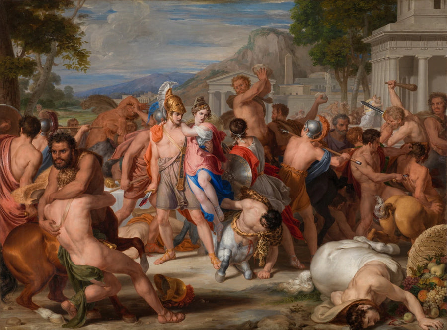 Bataille de lapitas et de centaures. - Rafael Tejeo